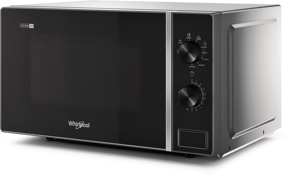 Image of Whirlpool MWP 103 SB forno a microonde Superficie piana Microonde con grill 20 L 700 W Nero, Argento