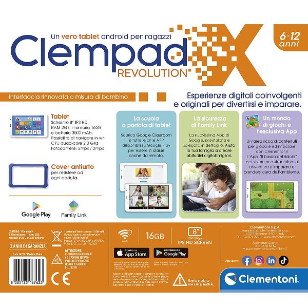 Image of Clementoni Clempad X Revolution 16 GB Wi-Fi Bianco