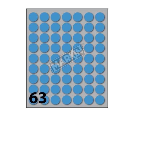 Cf25x630 etichette diam 14 blu