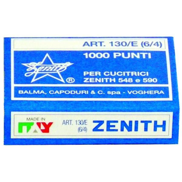 Image of Punti per cucitrice 130/e S100 in acciaio naturale Zenith - conf. da 100 scatole da 1000 punti - 0311301431