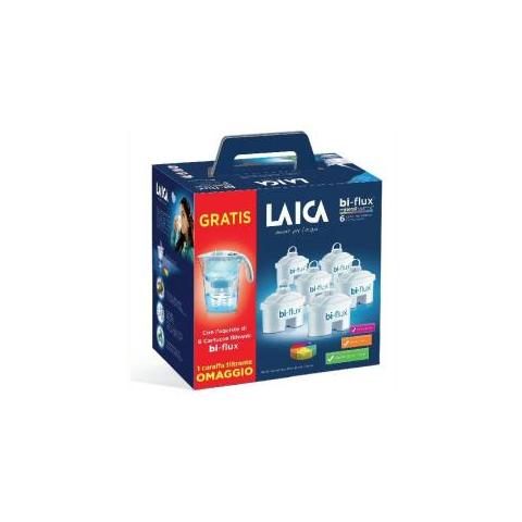 Image of Laica Kit 6 filtri + caraffa filtrante stream line bianca