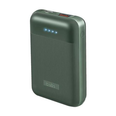 Image of Power bank 10000mA Power Delivery 20W Verde gommato TEBB10000PD20RUG