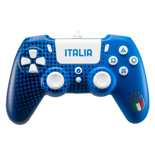 Image of Gamepad Qubick ACP40160 PLAYSTATION 4 FIGC Italia 2.0 Wired Blue e Whi