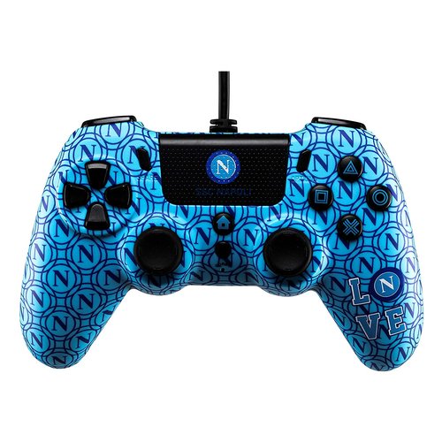 Image of Gamepad Qubick ACP40167 PLAYSTATION 4 SSC Napoli 2.0 Wired Light blue