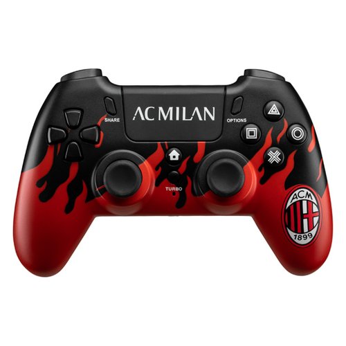 Image of Gamepad Qubick ACP40179 PLAYSTATION 4 AC Milan Flames Wireless Rosso e