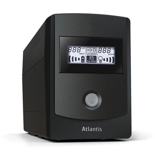 Image of UPS ATLANTIS A03-HP851 850VA (480W) Sinewave Line Interactive Technology, Dysplay LCD e LED stato UPS