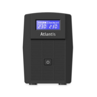 Image of UPS ATLANTIS A03-HP1003 800VA (480W) Sinewave Line Interactive 12V-9Ah Display LCD e LED stato UPS Interfaccia USB-HID 2xSchuko