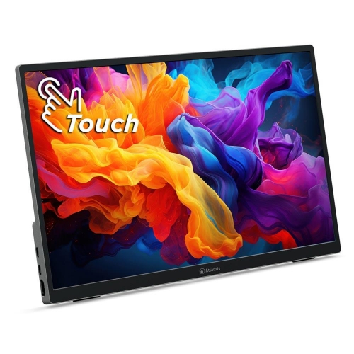MONITOR PORTATILE ATLANTIS LED 15,6 Touch Wide A05-P156AT1 IPS 1920x1080 16ms 300cd/m² 1000:1 MM 1xHDMI 2xUSB-C Cust Base Piegh