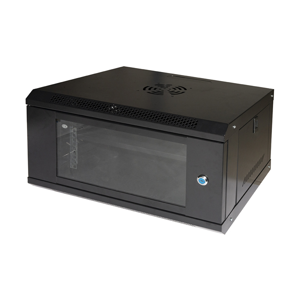 ARMADIO RACK 19 6 UNITA (A)300 x (L)530 x (P)400 NERO RIPIANO INCLUSO