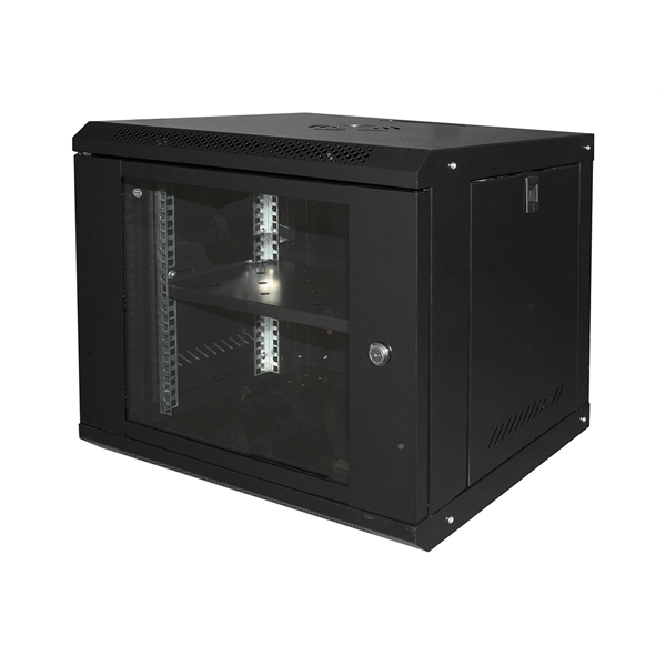 ARMADIO RACK 19 9 UNITA (A)450 x (L)530 x (P)400 NERO RIPIANO INCLUSO