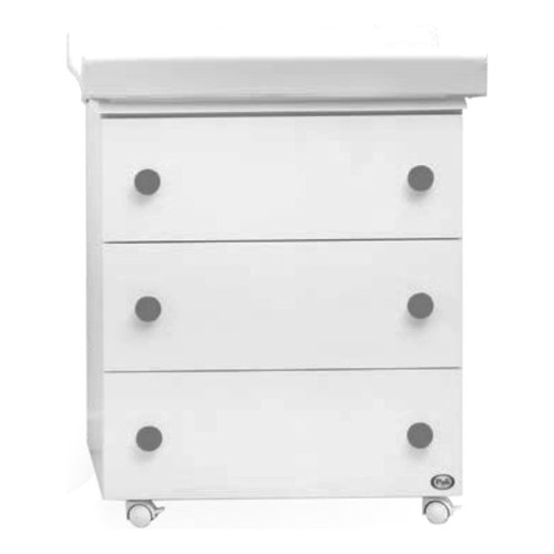 Bagnetto Pali 053300NG ASTRID fasciatoio 3 cassetti Bianco e Grigio