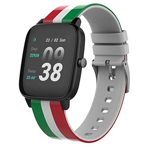 I-BIKE Smartwatch DW-019GT Resistente all?Acqua IP68 Display 1.4 TFT Bluetooth con Termometro e Cardiofrequenzimetro Blu - Italia