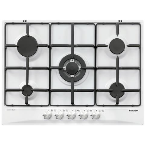Image of GLEM GAS Piano Cottura GT755WH a Gas 5 Fuochi Gas Colore Bianco