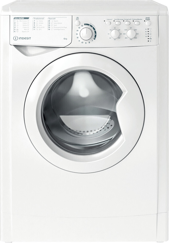 Image of Indesit EWC 61051 W IT N lavatrice Caricamento frontale 6 kg 1000 Giri/min F Bianco