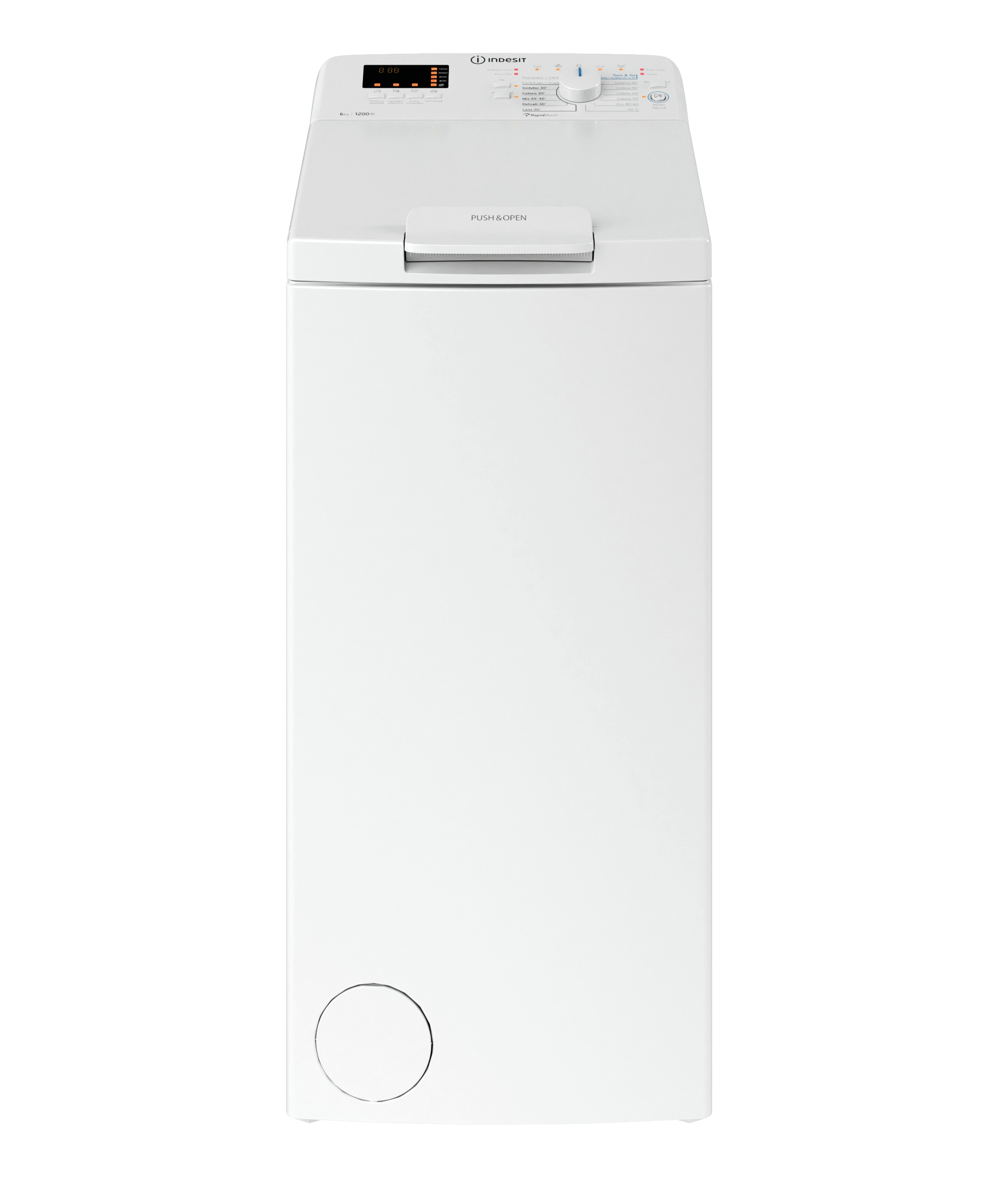 Image of Indesit Turn&GO BTW S6240P IT lavatrice Caricamento dall'alto 6 kg 1200 Giri/min Bianco