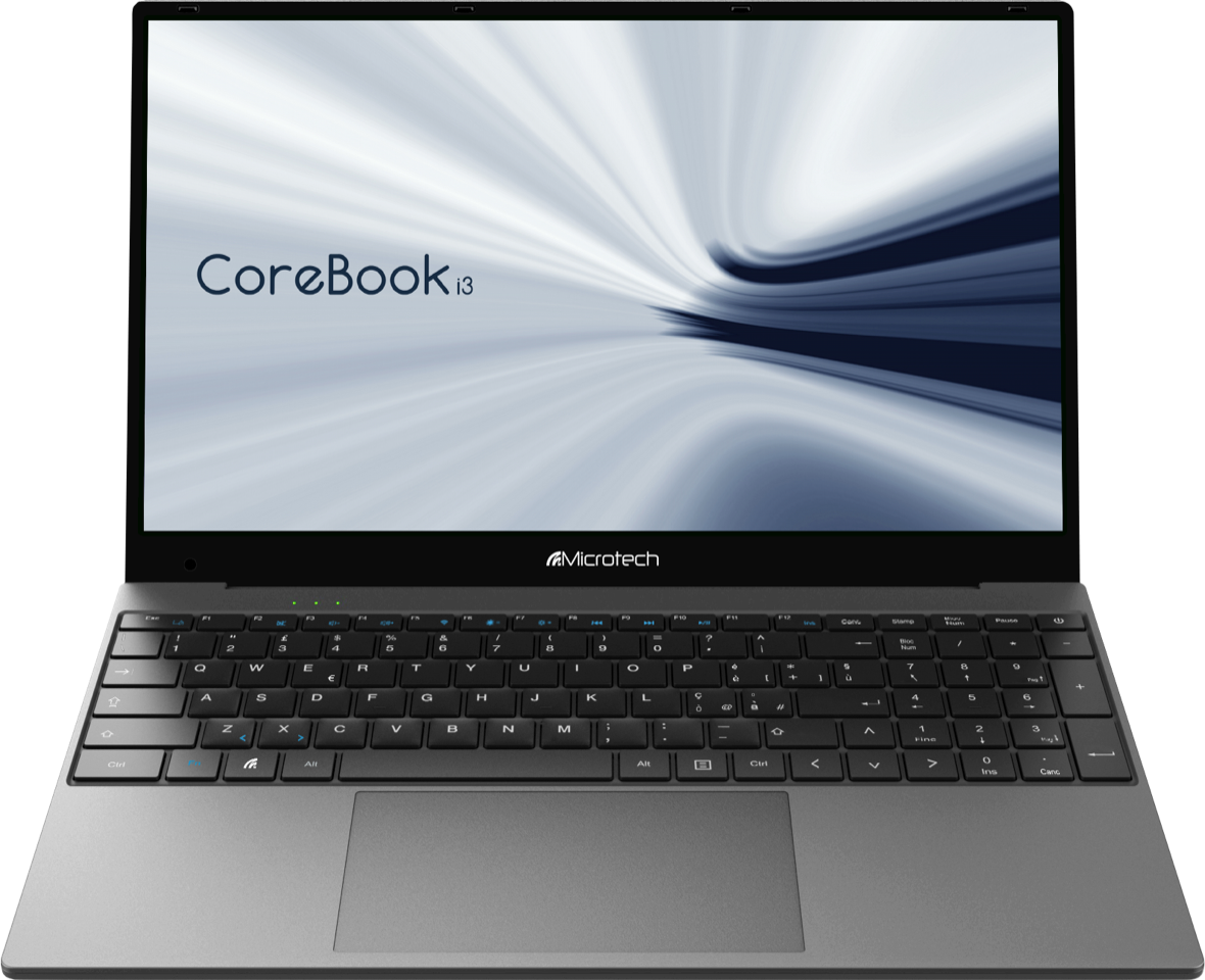 MICROTECH Notebook CoreBook i3 Monitor 15.6 Full HD Intel Core i3-10110U Ram 16 GB SSD 512GB 2x USB 3.0 Windows 10 Pro