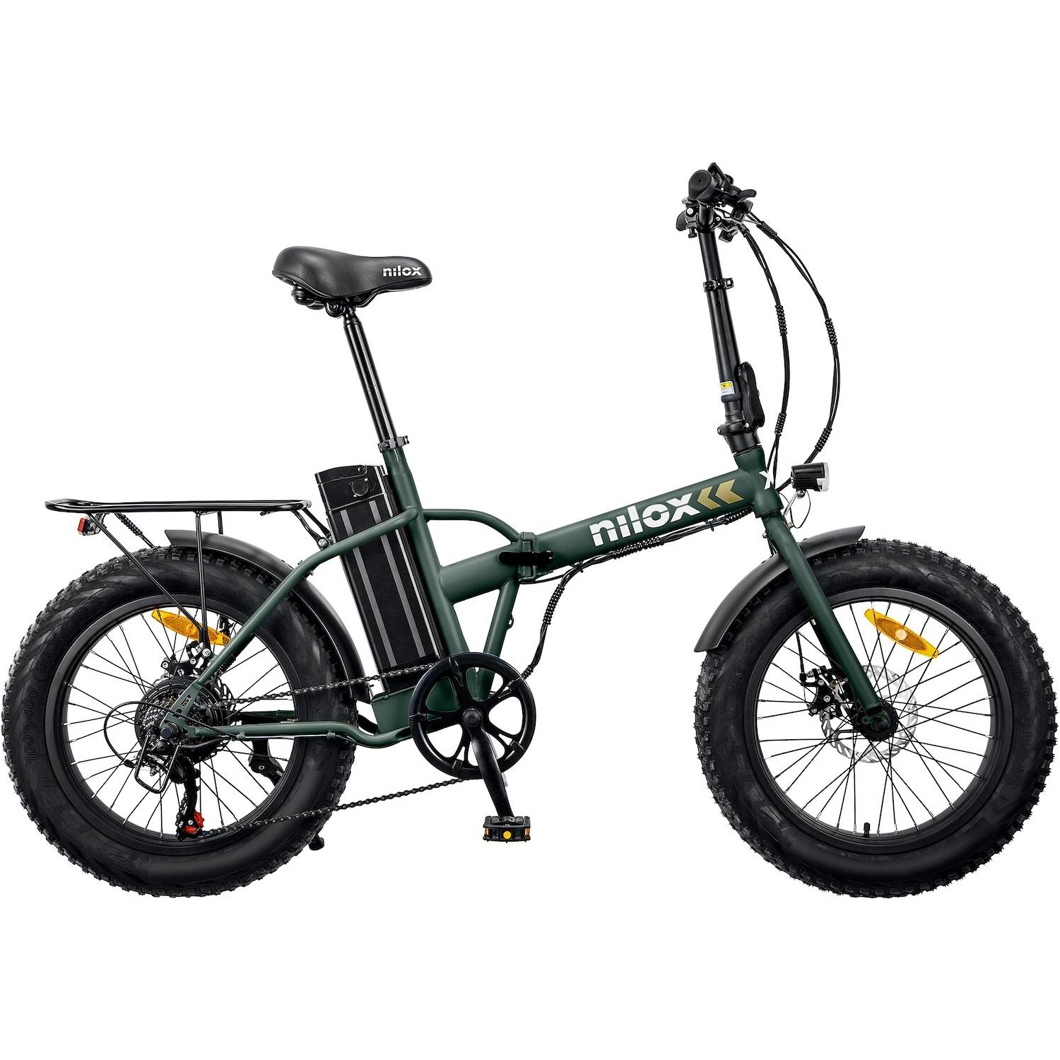 Image of NILOX Bicicletta Elettrica X8 Plus Ruote 20 36 Volt Motore 250 Watt Colore Vede Militare