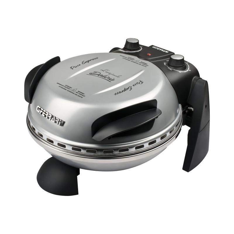 G3 Ferrari G10006 Pizza Express Delizia, Forno Pizza, 1200 W, 400°C, Pizza fragrante in 5 minuti, Ricettario incluso, Argento