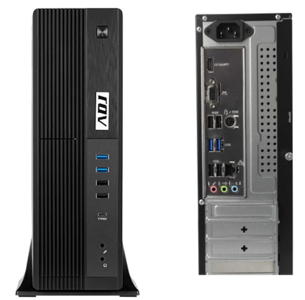 PC I5 16G 1TB H610 W11P I5-12400 BK SSD M.2 2DDR4 V/H ADJ FLEXY