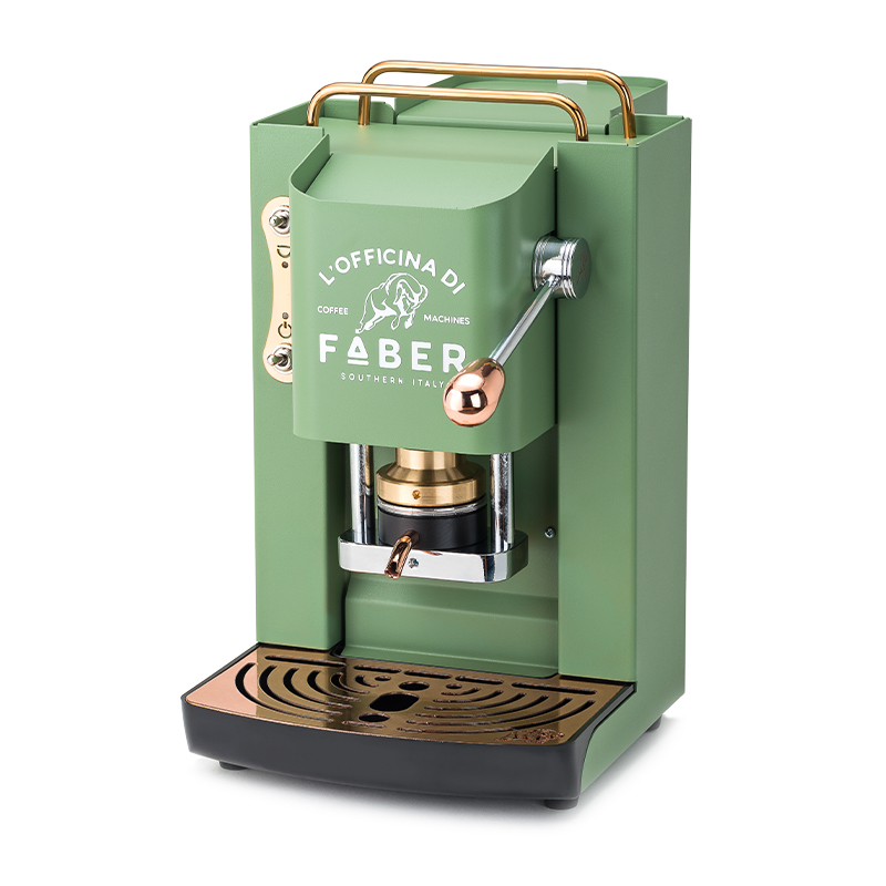 Image of FABER Macchina da Caffè Espresso Semi automatica Pro Deluxe Potenza 500 Watt Colore Verde Acido