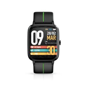 Image of Techmade Smartwatch Move Allum. GPS 1.3 SpaceGrey+Black/Green
