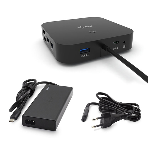 Image of i-tec USB-C Dual Display Docking Station with Power Delivery 65W + Universal Charger 77 W