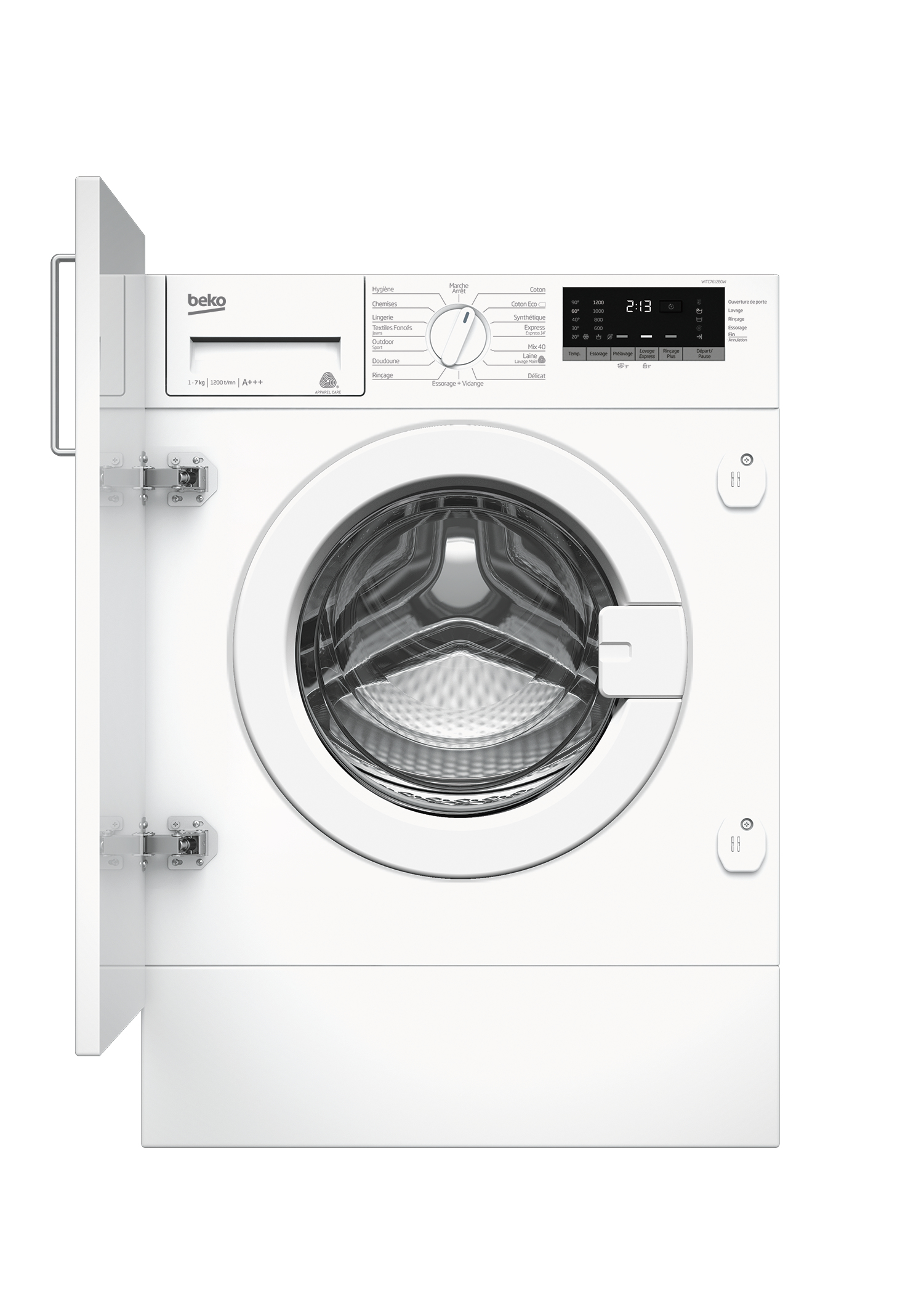 Image of Beko WITC7612B0W lavatrice Caricamento frontale 7 kg 1200 Giri/min Bianco