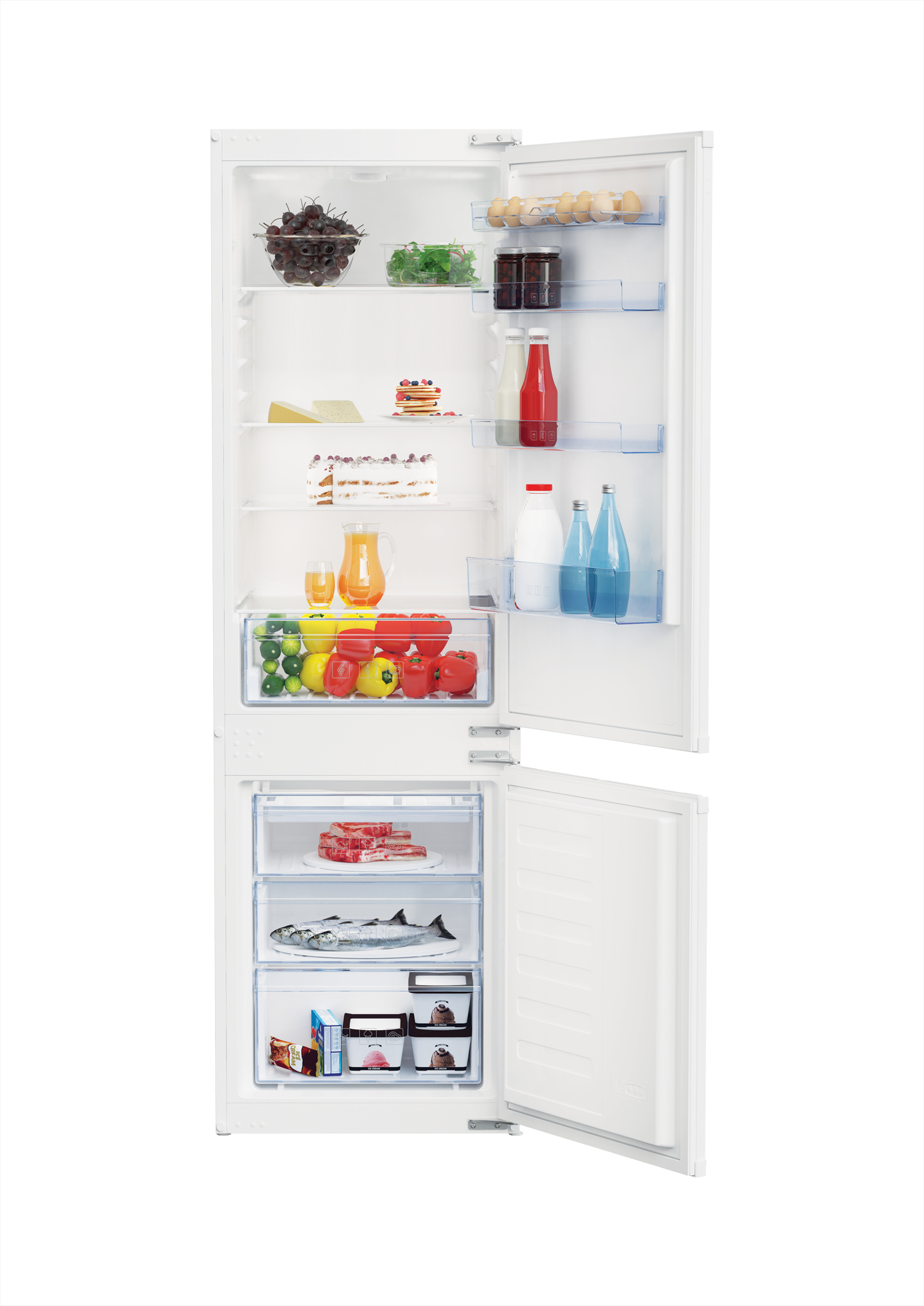 Image of Beko BCS28KFSN frigorifero con congelatore Da incasso 275 L F Bianco