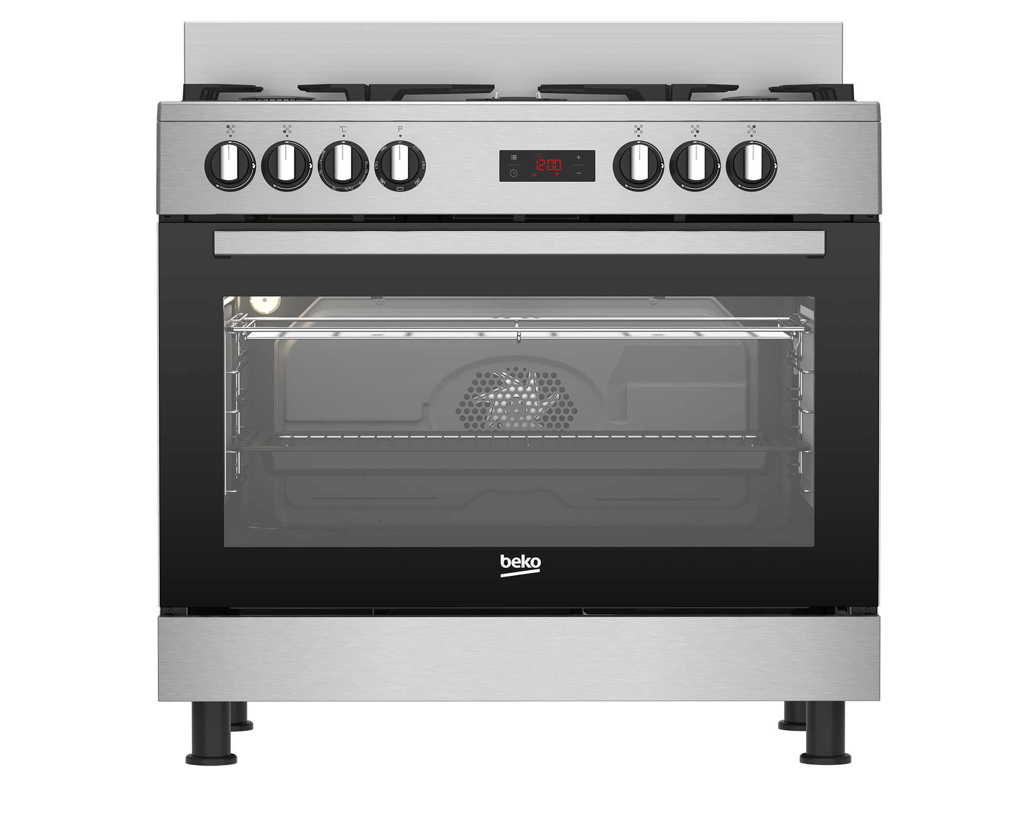 Image of Beko GM15325DX Cucina freestanding Elettrico Gas Acciaio inossidabile A