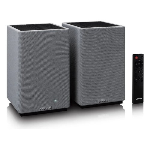 Coppia casse attive Lenco SPB 240BKGY Grey e Black
