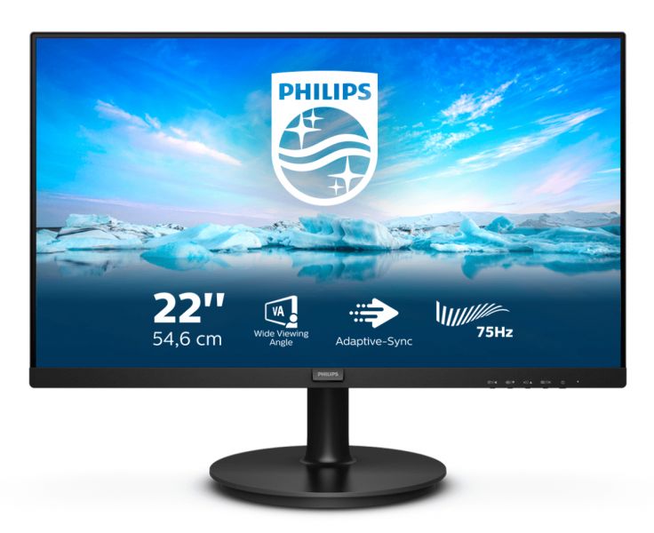 Image of Philips V Line 222V8LA/00 monitor piatto per PC 54,6 cm (21.5) 1920 x 1080 Pixel Full HD LCD Nero