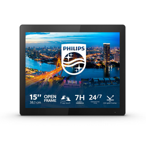 Image of Philips B Line 152B1TFL/00 monitor touch screen 38,1 cm (15) 1024 x 768 Pixel Multi-touch Nero