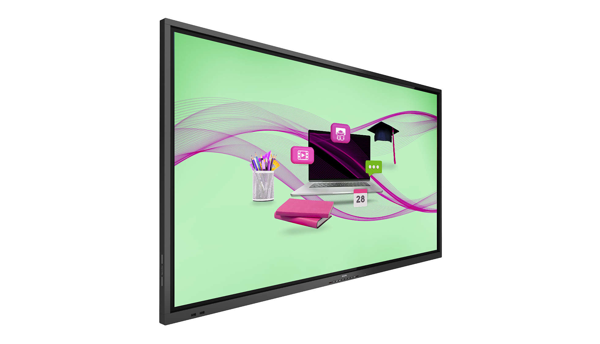 Image of Philips Signage Solutions E-Line Pannello piatto per segnaletica digitale 165,1 cm (65") ADS Wi-Fi 350 cd/m² 4K Ultra HD Nero Touch screen Processore integrato Android 10