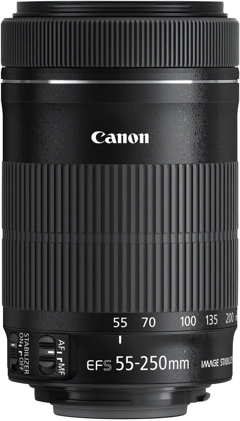 Image of Canon EF-S 55-250mm f/4.0-5.6 IS STM + ET-63 + Lens Cloth SLR Obiettivi standard Nero