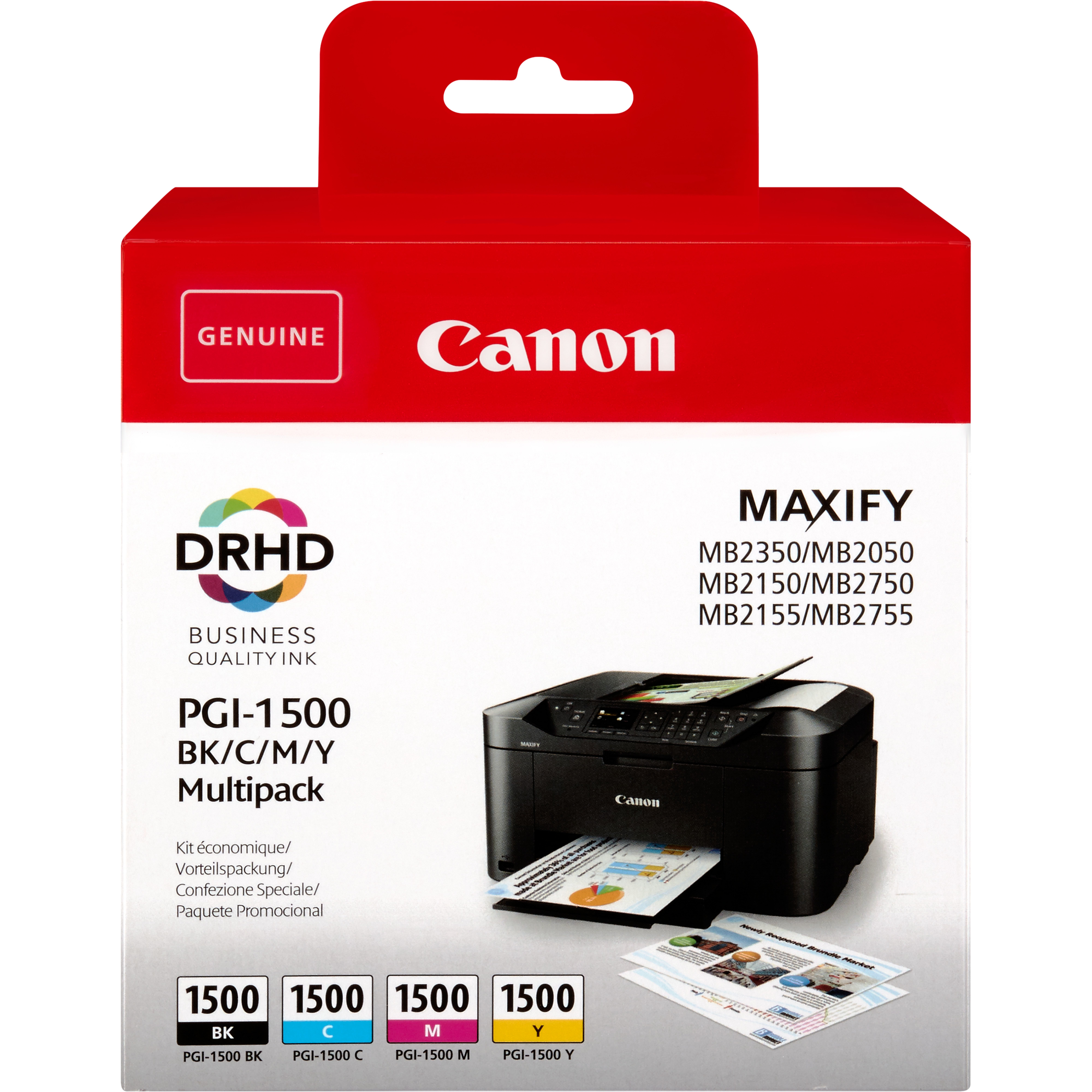 Image of Canon Confezione multipla di inchiostri PGI-1500 BK/C/M/Y