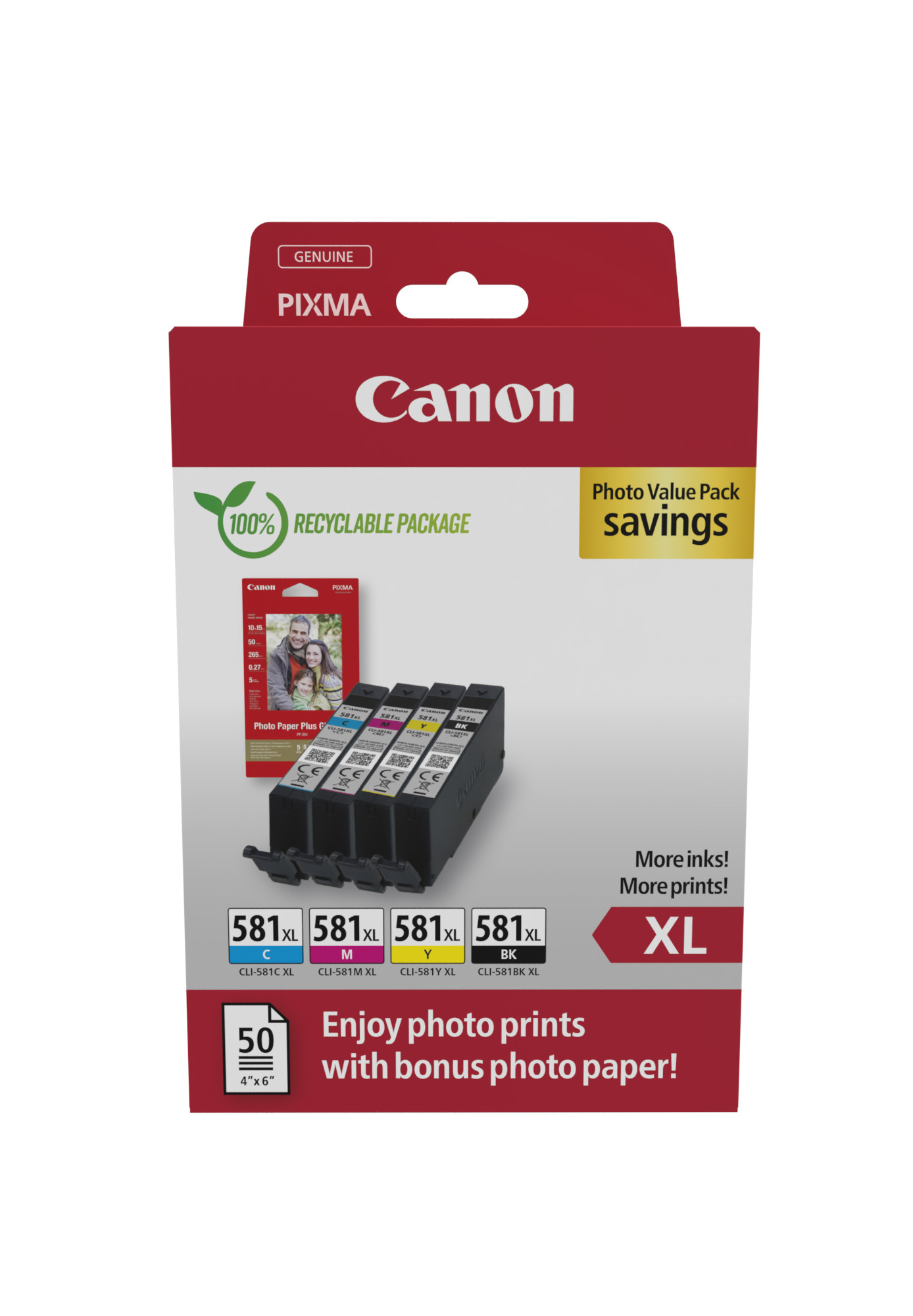 Image of Canon 2052C006 cartuccia Inkjet 4 pz Originale Resa elevata (XL) Nero, Ciano, Magenta, Giallo