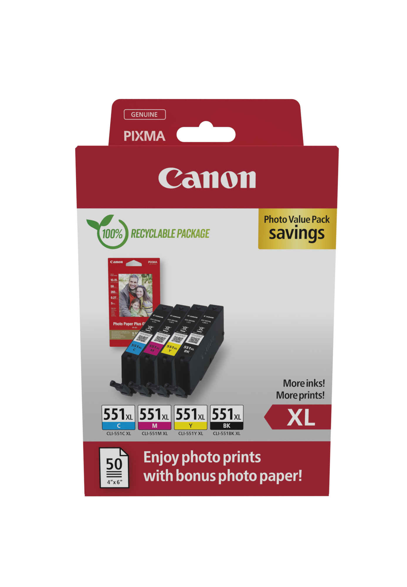 Image of Canon 6443B008 cartuccia Inkjet 4 pz Originale Resa elevata (XL) Nero, Ciano, Magenta, Giallo