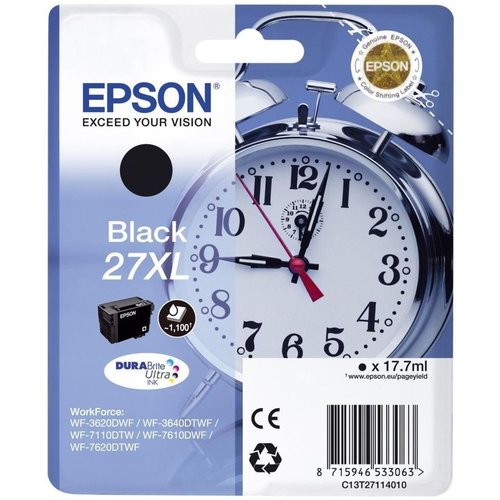 Image of Epson Alarm clock Cartuccia Sveglia Nero Inchiostri DURABrite Ultra 27XL