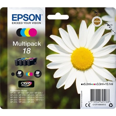 Epson Daisy Multipack Margherita 4 colori Inchiostri Claria Home 18