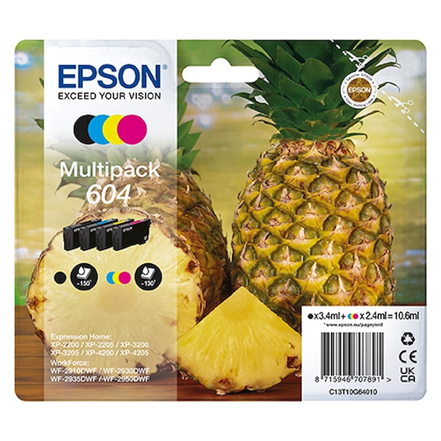 Image of Cartuccia multipack Epson serie ananas 604 4 colori