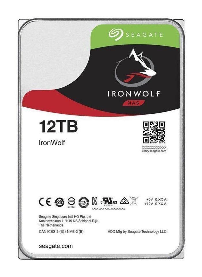Seagate NAS HDD IronWolf disco rigido interno 12 TB 7200 Giri/min 256 MB 3.5" Serial ATA III