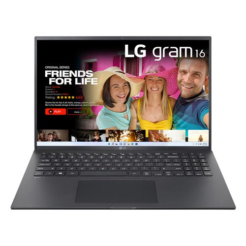 Image of LG Gram 16ZB90R Notebook 16" - Windows 11 Home, Intel i7 Evo, 16GB RAM, 512GB SSD, solo 1.19kg di peso, Obsidian Black