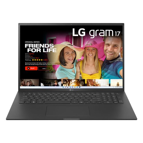 Image of LG Gram 17ZB90R Notebook 17" - Windows 11 Home, Intel i7 Evo, 16GB RAM, 512GB SSD, solo 1.35kg di peso, Obsidian Black