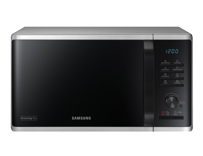 Image of Samsung MG23K3515AS forno a microonde Superficie piana Microonde con grill 23 L 800 W Nero, Argento