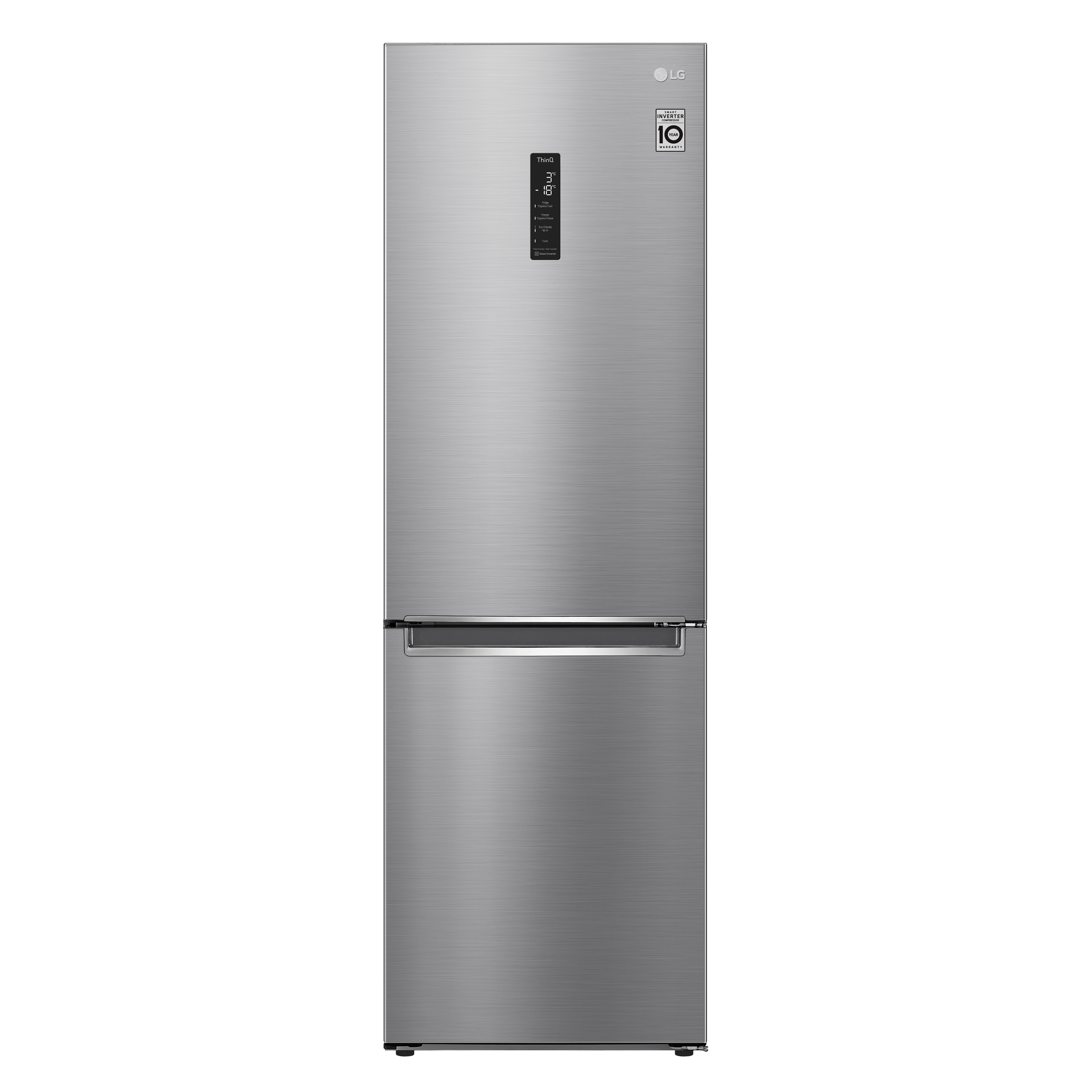 Image of LG GBB71PZUGN frigorifero con congelatore Libera installazione 341 L D Acciaio inossidabile