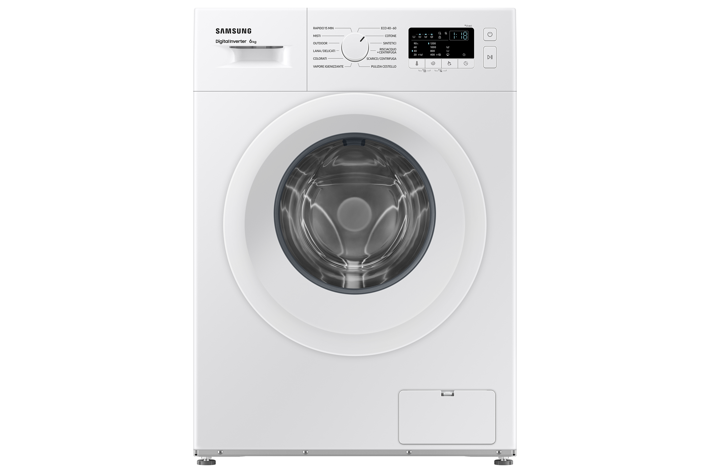Image of Samsung WW60A3120WE lavatrice Caricamento frontale 6 kg 1200 Giri/min C Bianco