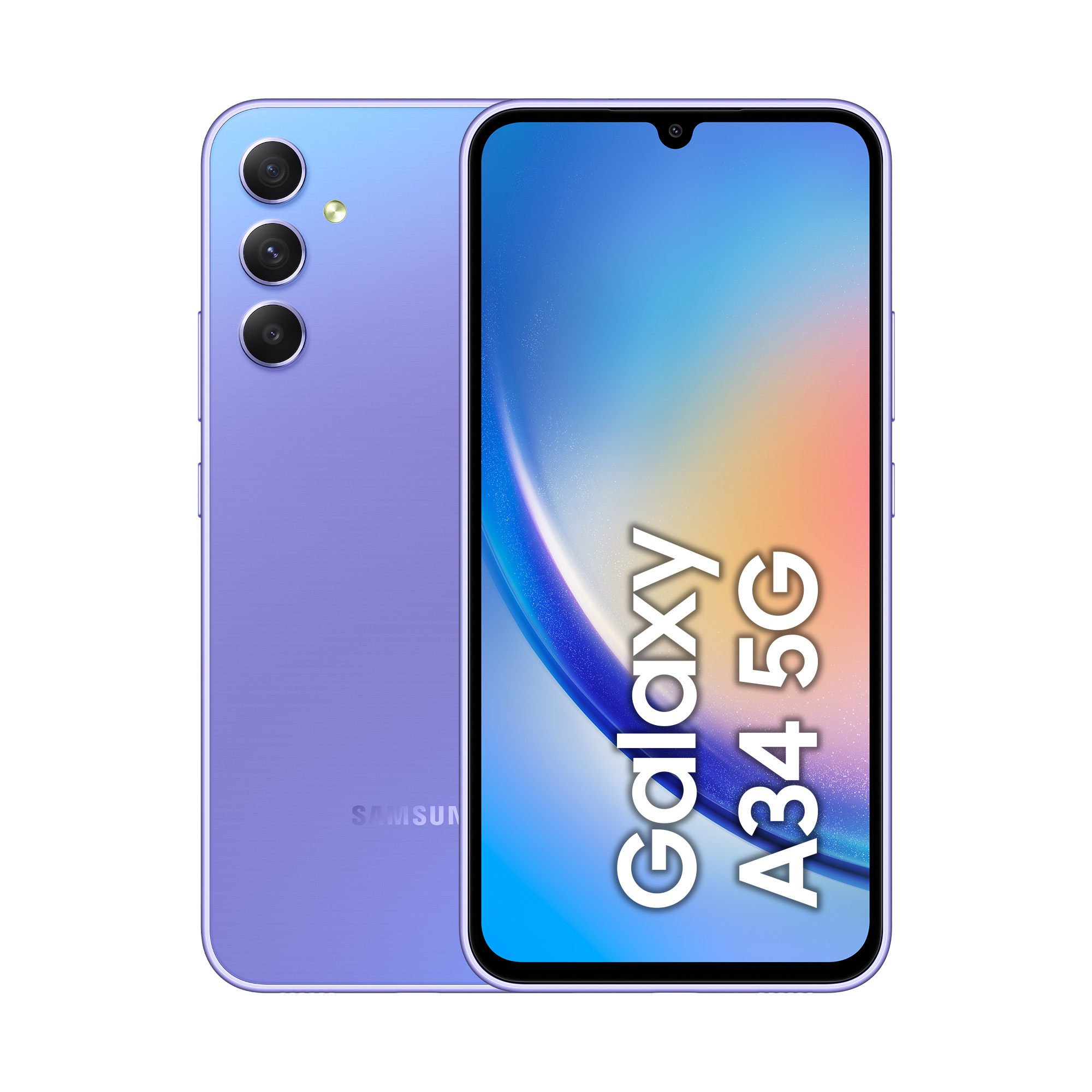 Image of Samsung Galaxy A34 5G Display FHD+ Super AMOLED 6.6”, Android 13, 6GB RAM, 128GB, Doppia SIM, Batteria 5.000 mAh, Awesome Violet