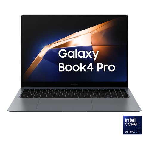 Image of Samsung Galaxy Book4 Pro Laptop, Intel® Core™ Ultra 7 155H, 16GB RAM, 512GB SSD, 16" Dynamic AMOLED 2X touch, Windows 11 Home, Moonstone Gray