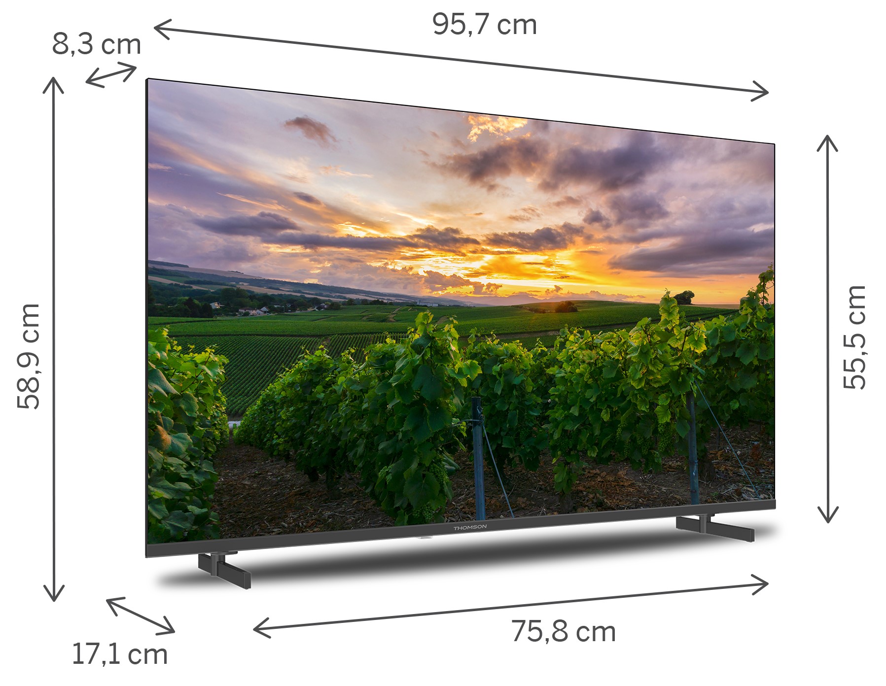 Image of Thomson 43QA2S13 TV 109,2 cm (43") 4K Ultra HD Smart TV Wi-Fi Grigio