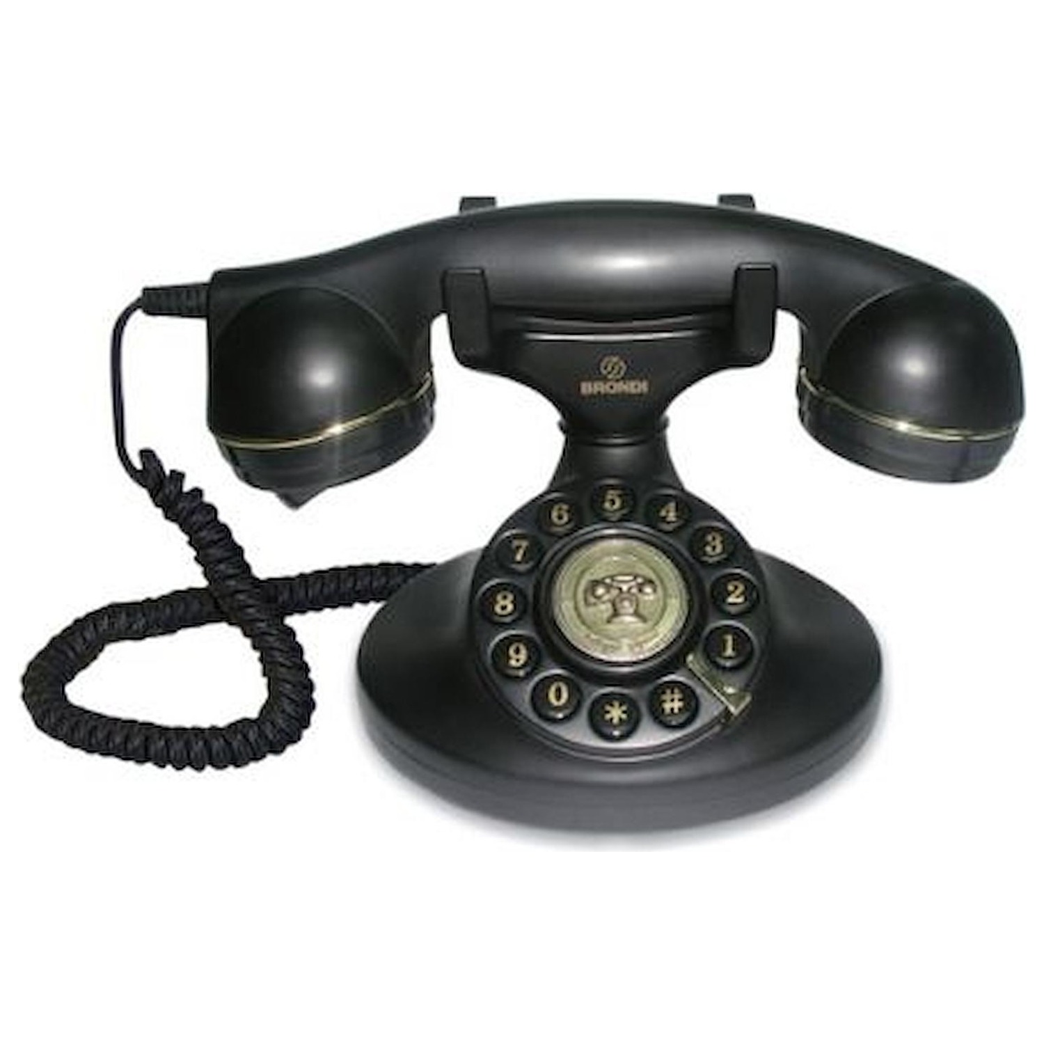 Telefono a filo Brondi Vintage 10 black nero